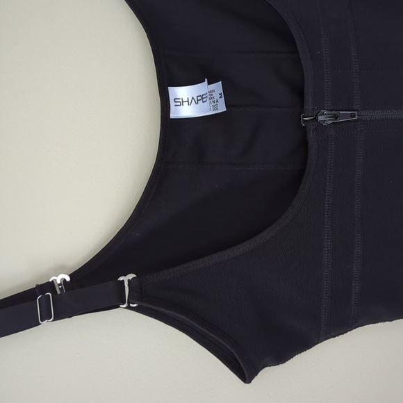 Shaperx Tummy Control Full Body Compression Shapewear MEDIUM Black Lace Floral - Picture 4 of 13